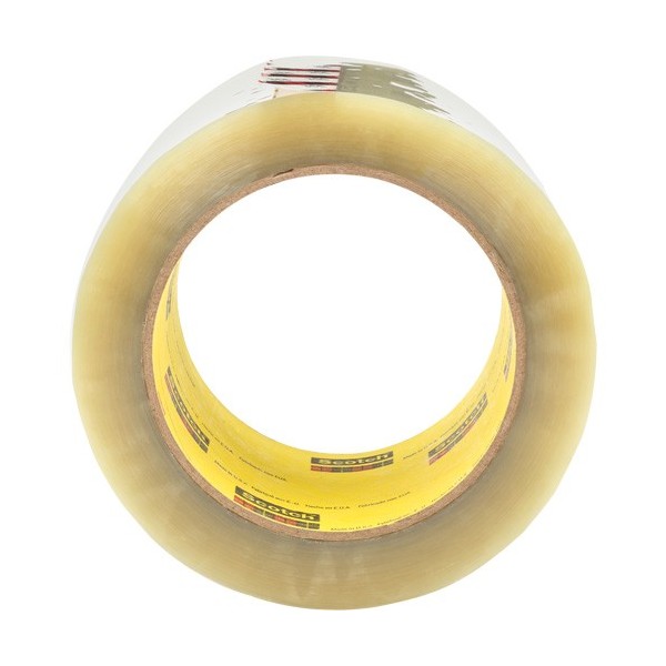 3M Scotch 355 Box Sealing Tape, Hot Melt Adhesive, 3.4 mils, 72 mm (3") x 50 m (164')