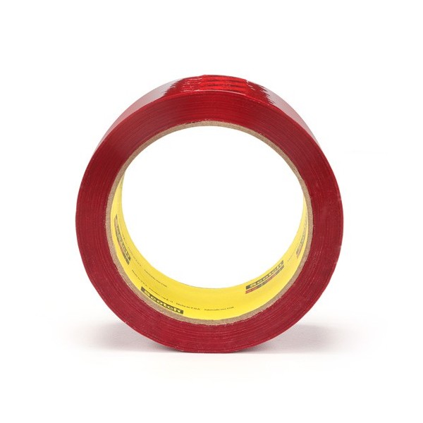 3M Scotch Box Sealing Tape, Hot Melt Adhesive, 2.5 mils, 72 mm (3") x 50 m (164')
