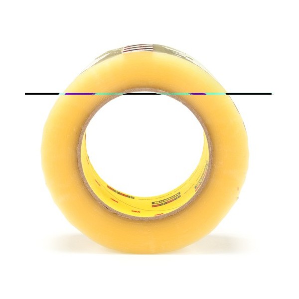 3M Scotch Box Sealing Tape, Hot Melt Adhesive, 2.5 mils, 48 mm (2") x 100 m (328')