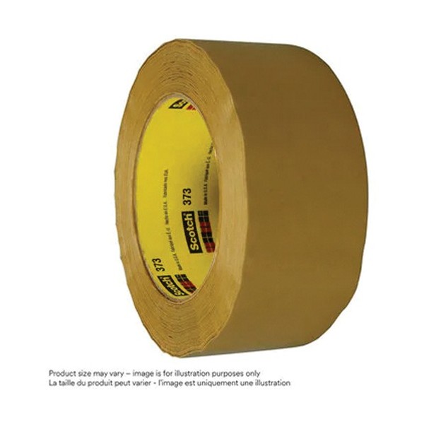 3M Scotch Box Sealing Tape, Hot Melt Adhesive, 2.5 mils, 72 mm (3") x 50 m (164')