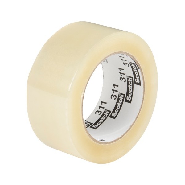 3M Scotch 311 Box Sealing Tape, Acrylic Adhesive, 48 mm (1-22/25") x 100 m (328')
