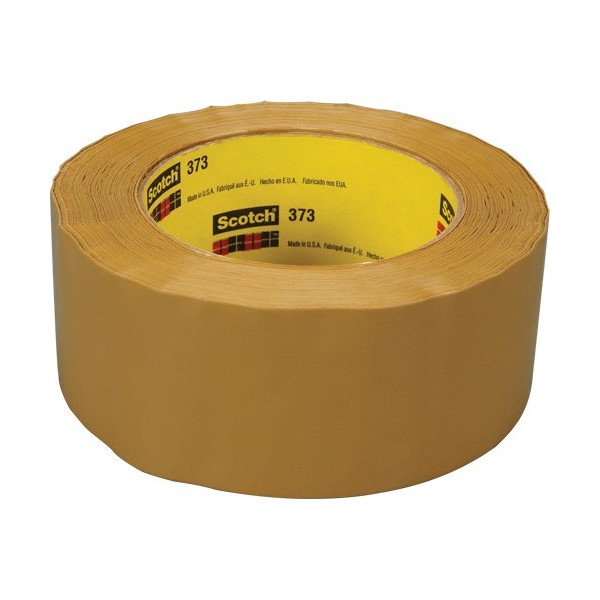 3M Scotch Box Sealing Tape, Hot Melt Adhesive, 2.5 mils, 48 mm (2") x 914 m (2998')