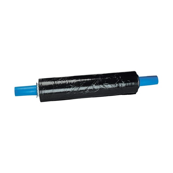 GW Stretch Wrap, 80 Gauge (20.3 micrometers), 18" x 1000', Opaque Black / Roll
